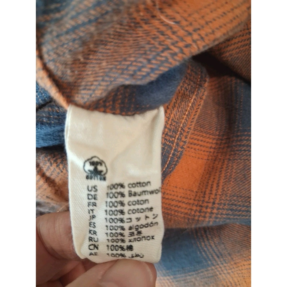 Dubinik Flannel Shirt Plaid Pearl Snaps Cotton Medium Outdoors Western Country - Picture 9 of 11